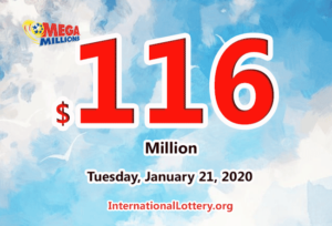 Mega Millions 当前奖池为 1.16 亿美元：有 1 位玩家赢得了二等奖。